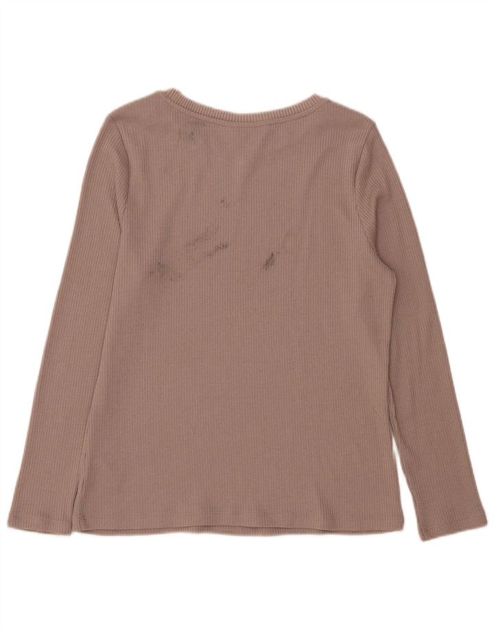 Marks & Spencer Top pentru femei cu mânecă lungă UK 14 Medium Bej Poliester