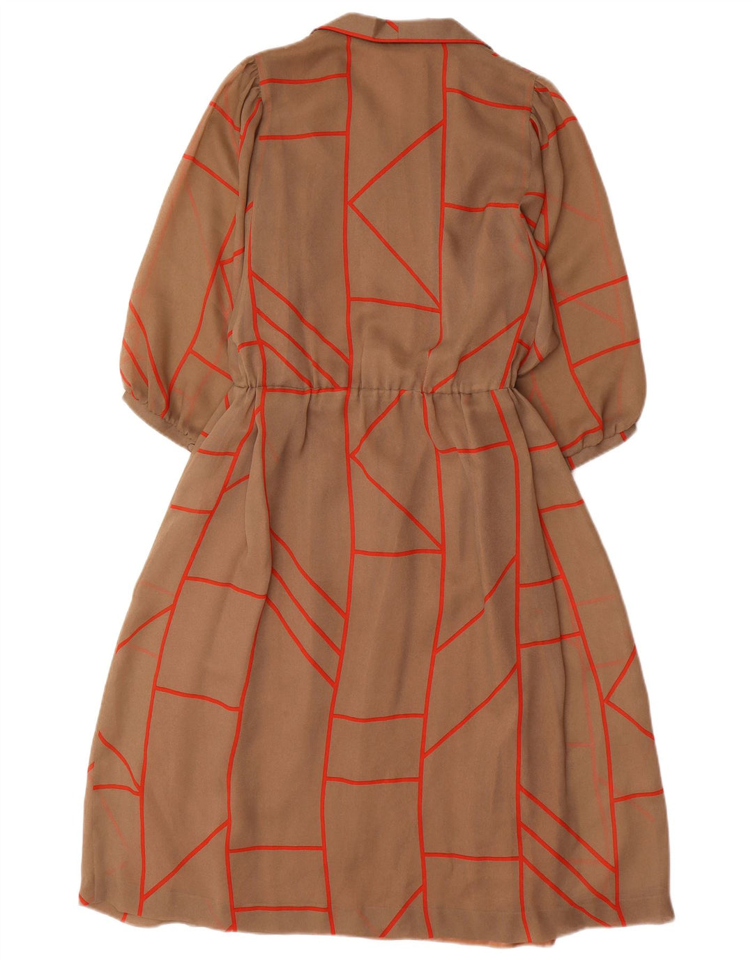 EXCLUSIV Rochie A-Line cu mânecă lungă pentru femei EU 40 Maro Mediu Geometric