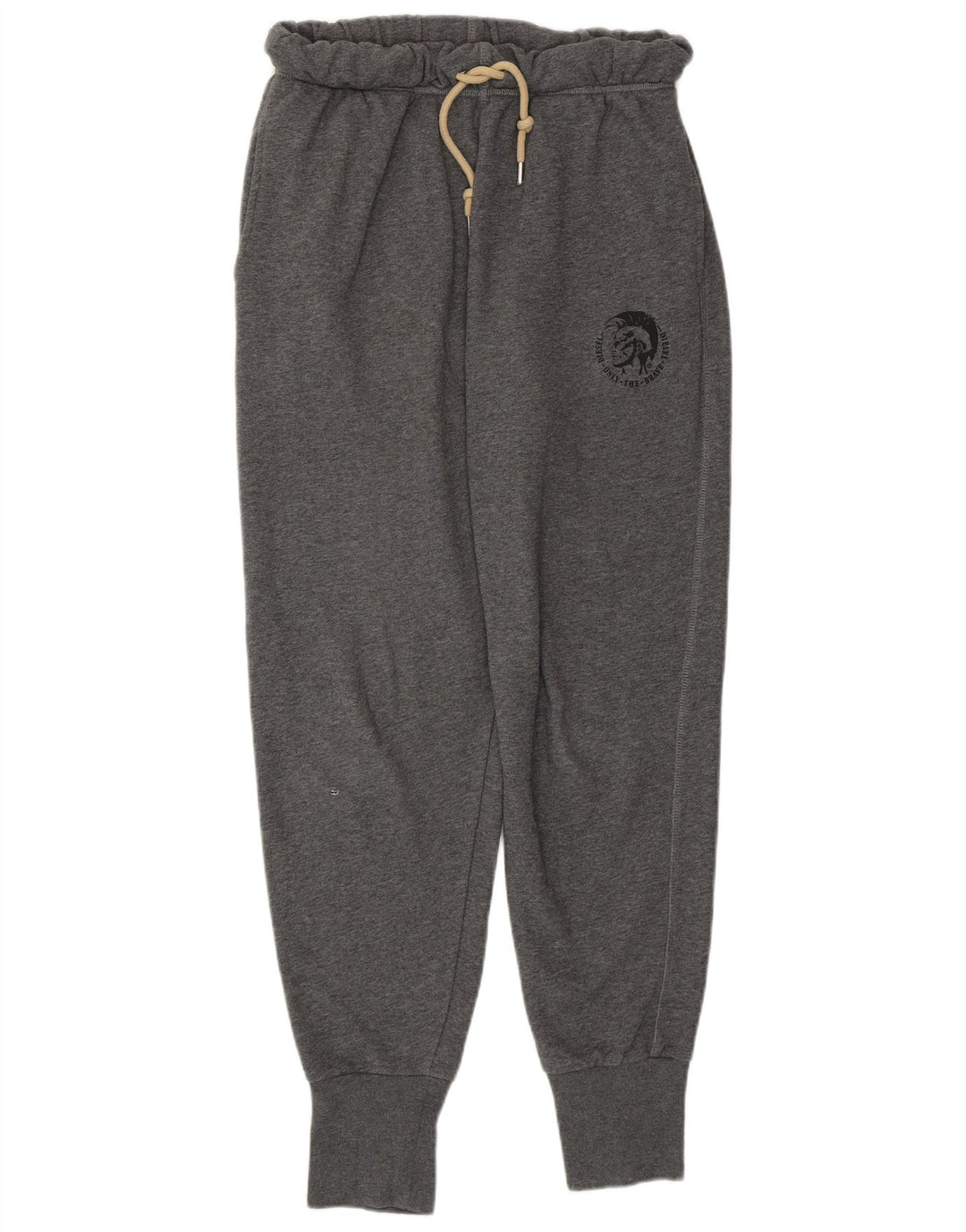 DIESEL Pantaloni de trening pentru femei Joggeri UK 12 Bumbac gri mediu