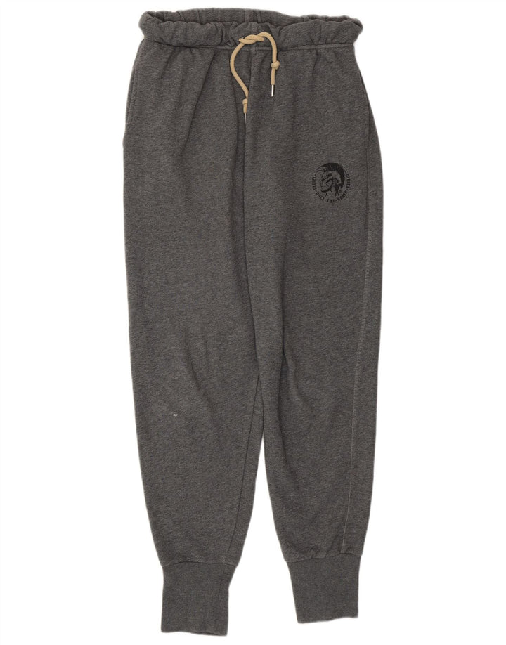 DIESEL Pantaloni de trening pentru femei Joggeri UK 12 Bumbac gri mediu