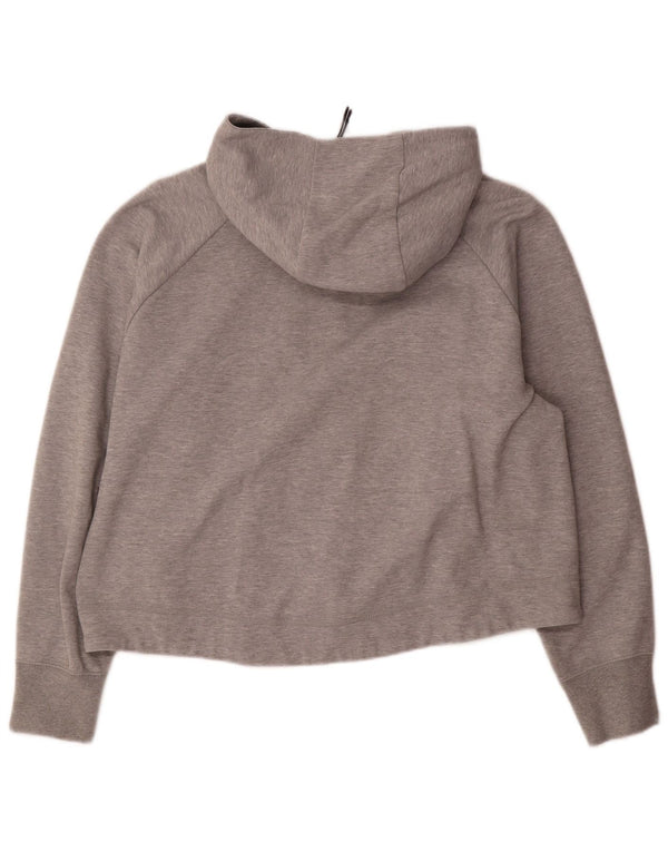 Pulover Nike Crop Zip pentru femei UK 16, mare, gri bumbac