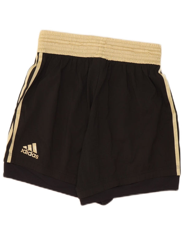 Pantaloni scurți sport pentru bărbați Adidas Deutscher Fussball Bund, negru, color block