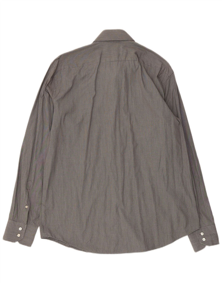 Cămașă pentru bărbați Hugo Boss, cu formă normală, mărimea 44 17 1/2 XL, bumbac cu carouri gri