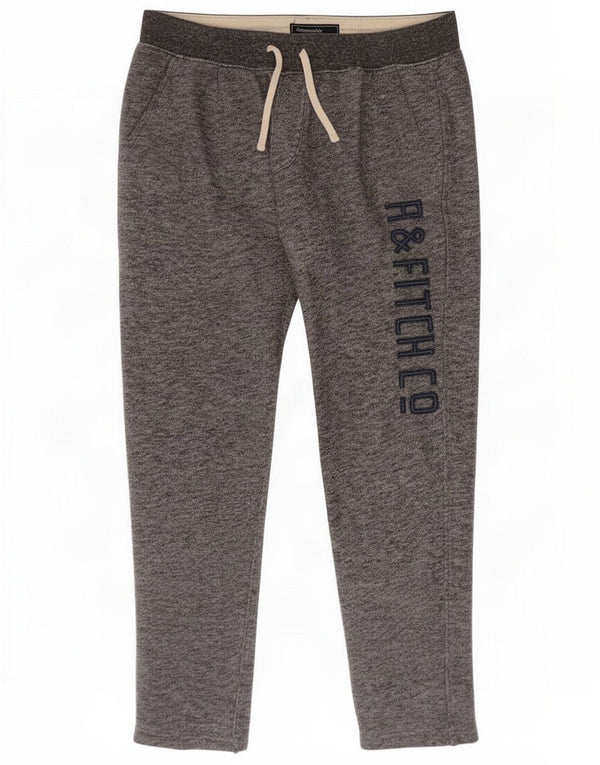 Abercrombie & Fitch Mens Graphic Tracksuit Trousers Medium Grey Flecked