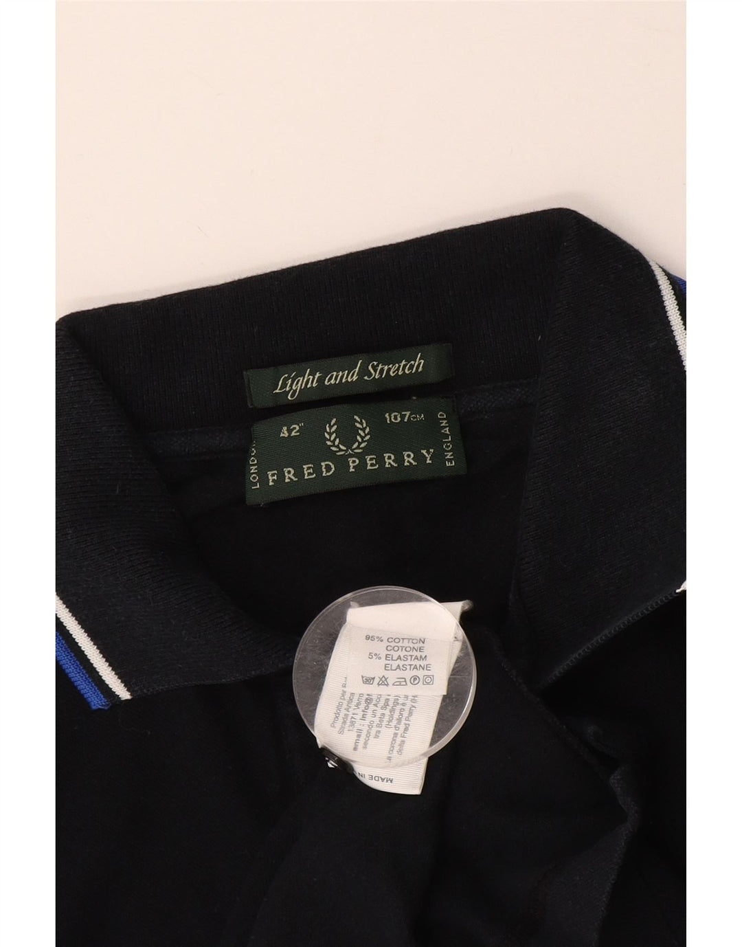 FRED PERRY Cămașă polo pentru bărbați, ușor și elastic, bumbac bleumarin mediu