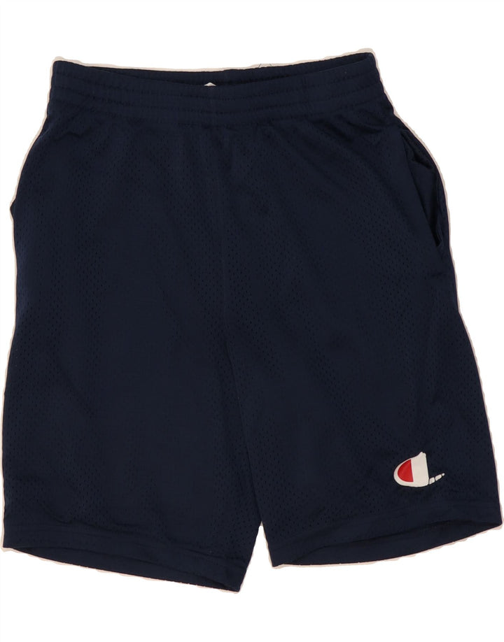 CHAMPION Boys Sport Shorts 11-12 Years Large Navy Blue Polyester Vintage Champion and Second-Hand Champion from Messina Hembry 