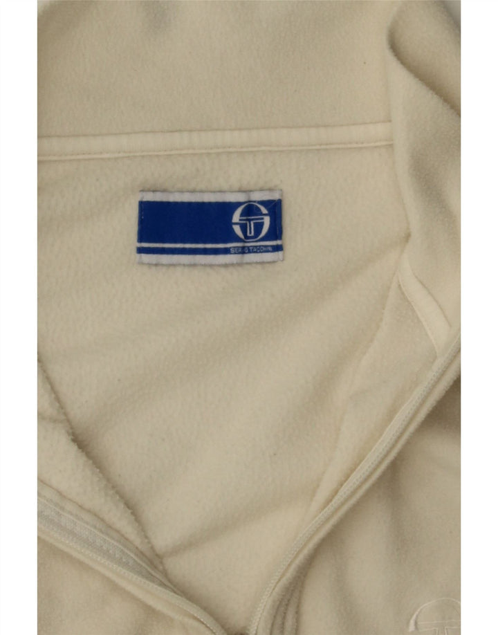 SERGIO TACCHINI Womens Fleece Jacket UK 16 Large Beige Vintage Sergio Tacchini and Second-Hand Sergio Tacchini from Messina Hembry 