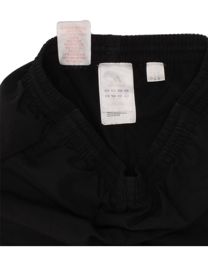 ADIDAS Boys Graphic Sport Shorts 7-8 Years  Black Polyester Vintage Adidas and Second-Hand Adidas from Messina Hembry 