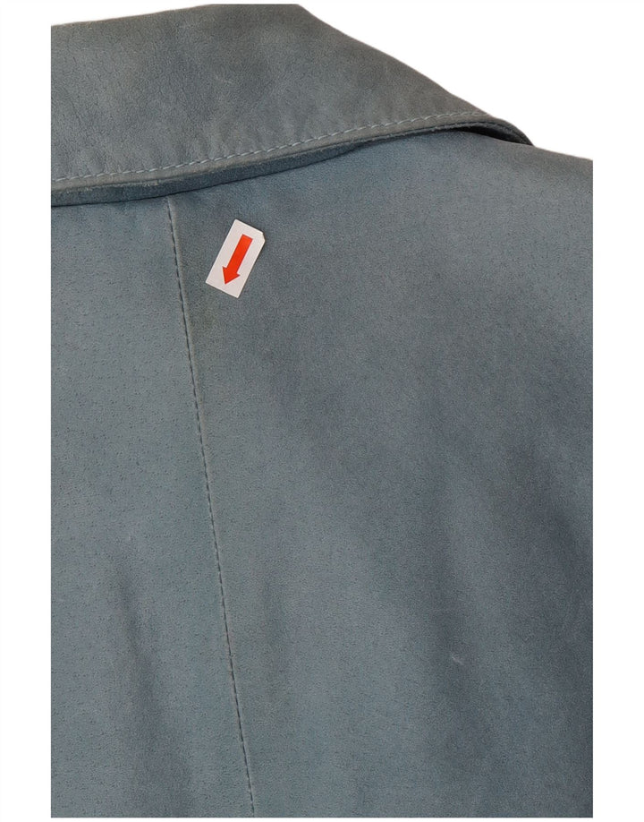 Jachetă de piele pentru femei VINTAGE UK 12 Medium Blue