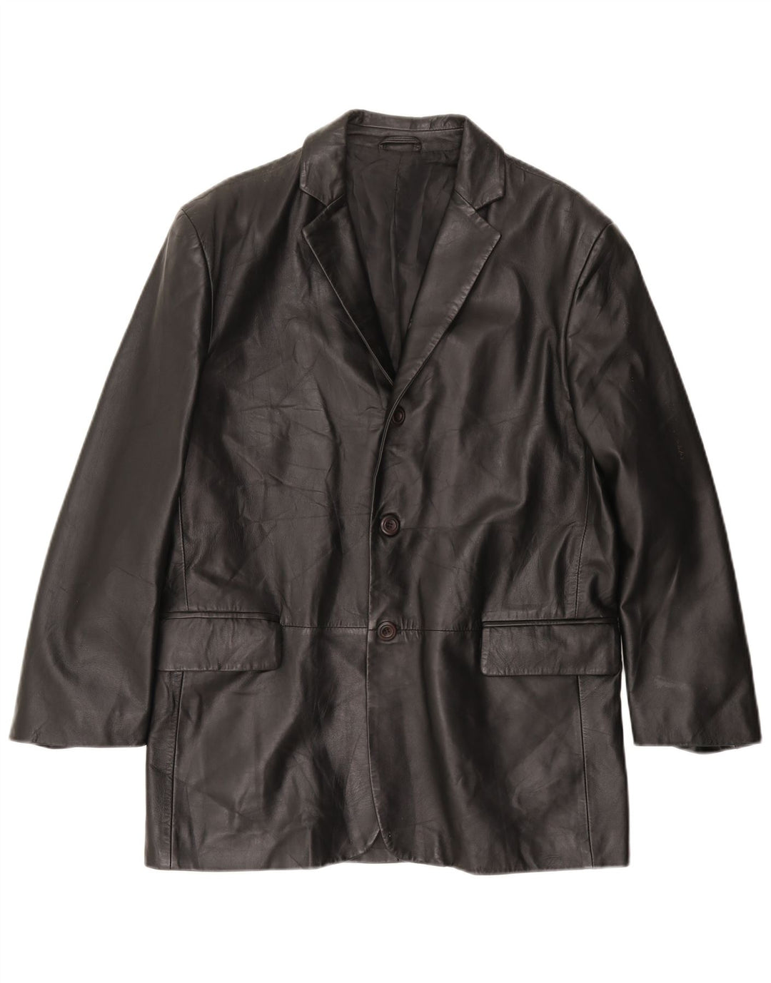 Jachetă de piele pentru bărbați VINTAGE IT 50, mare, neagră