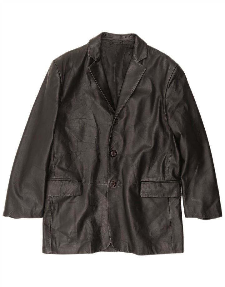 Jachetă de piele pentru bărbați VINTAGE IT 50, mare, neagră