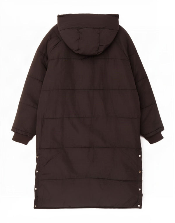 Palton supradimensionat cu grafic pentru femei Zara UK 18 XL Poliester negru