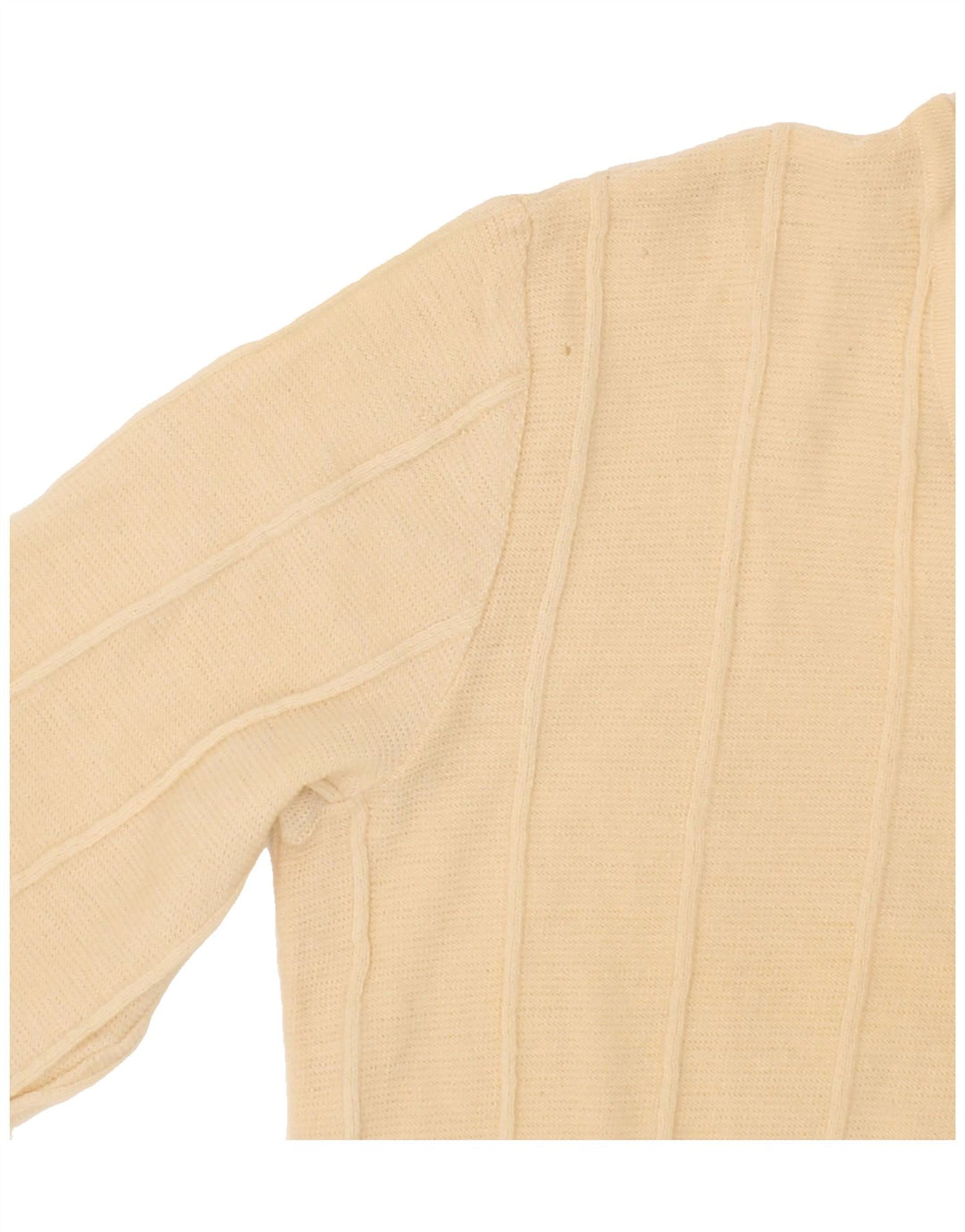 VINTAGE Womens V-Neck Jumper Sweater IT 48 XL Off White Wool Vintage Vintage and Second-Hand Vintage from Messina Hembry 
