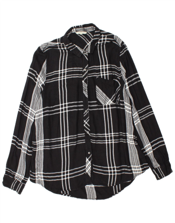 Cămașă de flanel pentru femei CALVIN KLEIN JEANS UK 18 XL, negru, carouri, raion