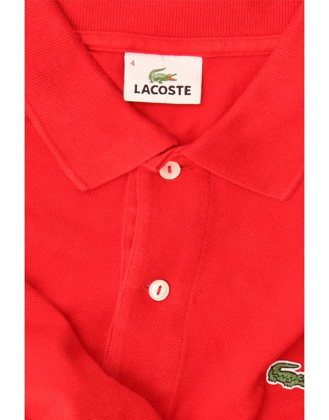 Tricou polo pentru bărbați LACOSTE Mărimea 4 Roșu Mediu