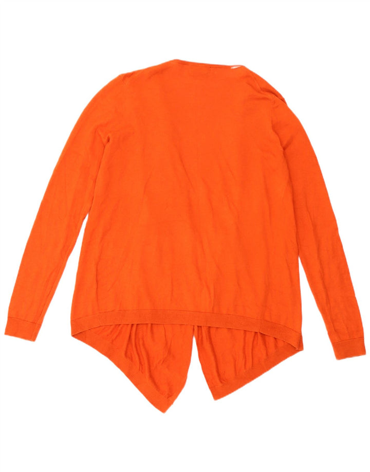 Pulover cardigan deschis asimetric pentru femei Massimo Dutti UK 14 portocaliu mediu
