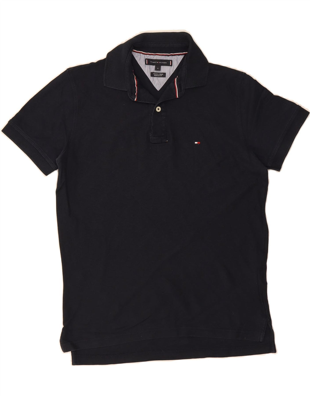 TOMMY HILFIGER Mens Regular Fit Polo Shirt Medium Navy Blue Cotton Vintage Tommy Hilfiger and Second-Hand Tommy Hilfiger from Messina Hembry 