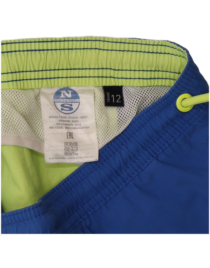 Pantaloni scurți de înot cu grafic North Sails pentru băieți 11-12 ani poliester albastru