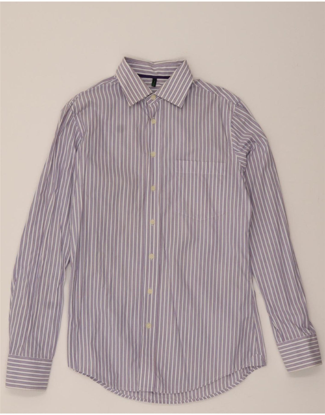BENETTON Mens Shirt Large Multicoloured Striped Cotton Vintage Benetton and Second-Hand Benetton from Messina Hembry 