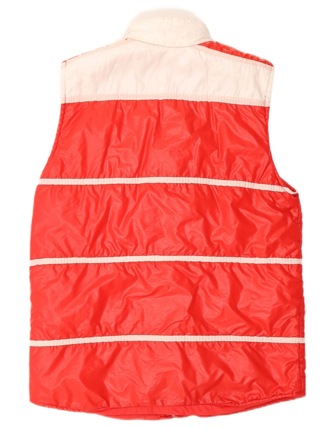Gilet căptușit pentru bărbați vintage UK 36, roșu mic, poliamidă color bloc
