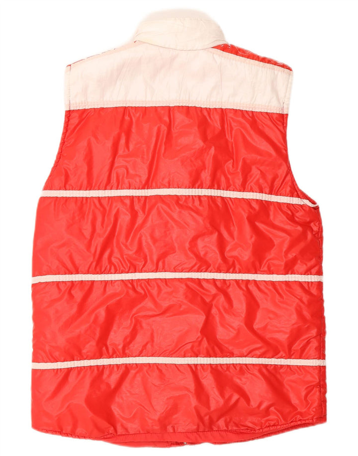 Gilet căptușit pentru bărbați vintage UK 36, roșu mic, poliamidă color bloc