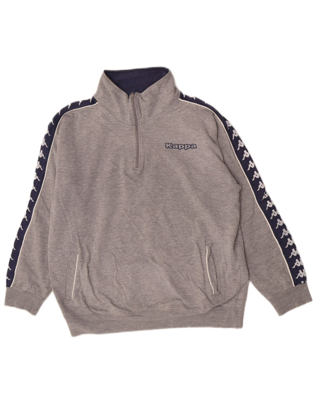 Pulover de hanorac grafic Kappa pentru femei UK 14 Medium Gri Colorblock