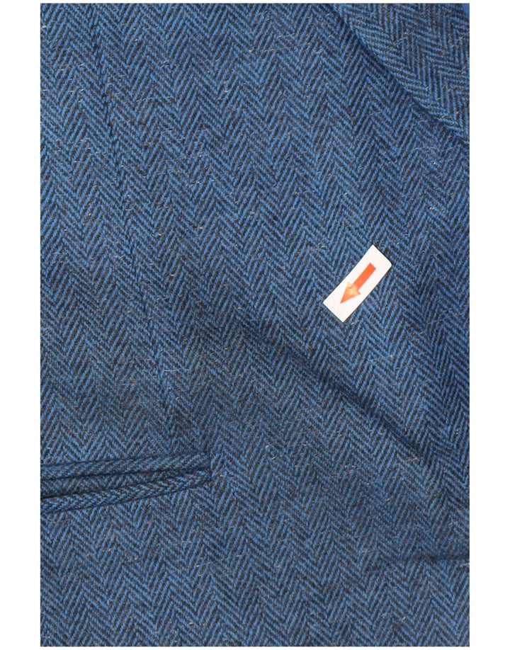Jachetă pentru bărbați Pal Zileri cu 2 nasturi IT 52 XL Blue Herringbone Wool