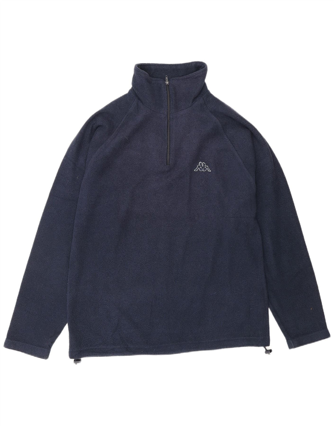 Pulover KAPPA pentru bărbați, cu fermoar și gât, fleece, bleumarin mediu