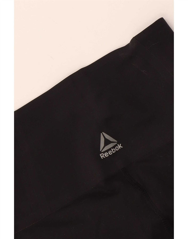 Leggings grafic Reebok pentru femei UK 10 Small Black