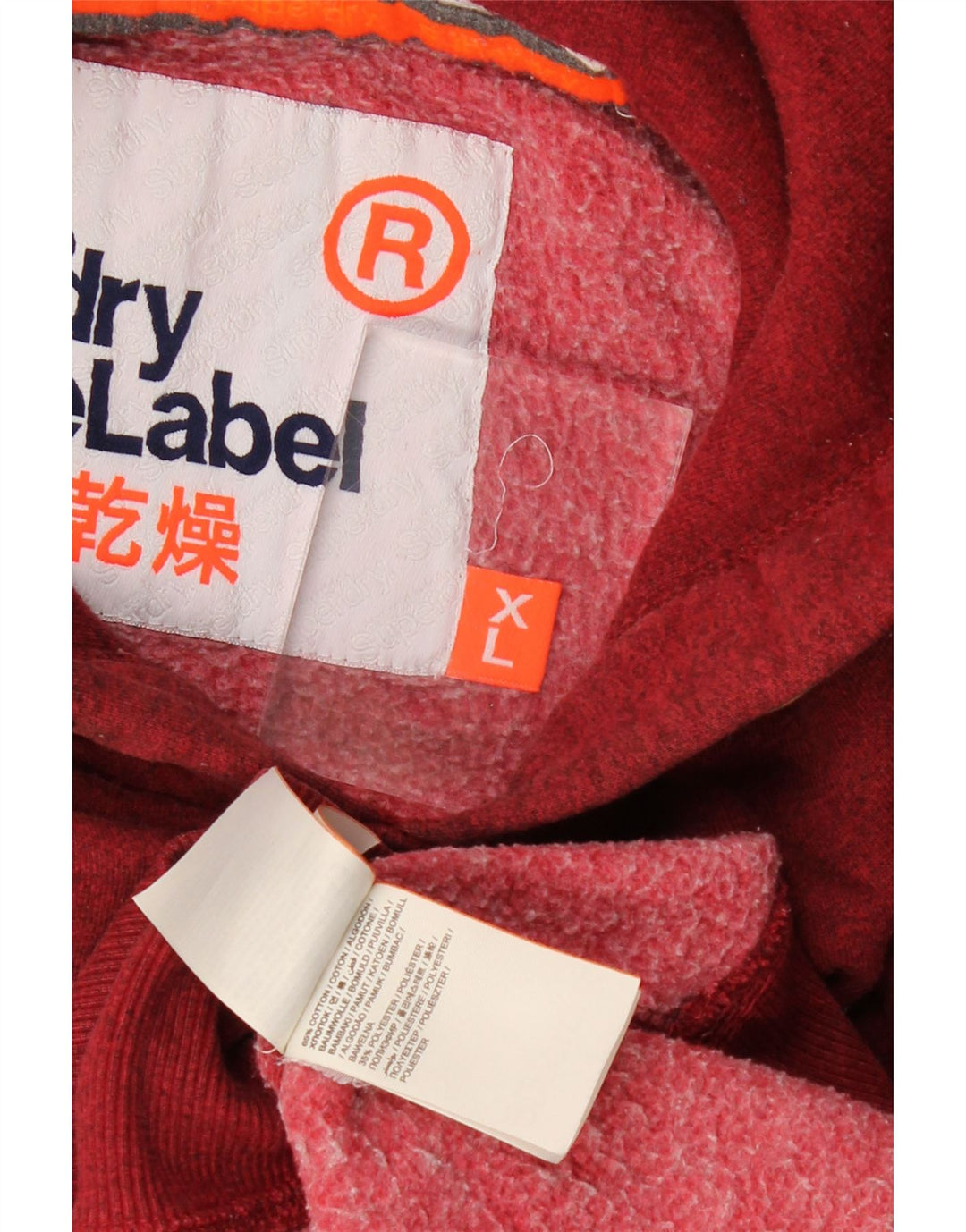 Pulover SUPERDRY pentru bărbați, XL, bumbac cu păsări burgundy