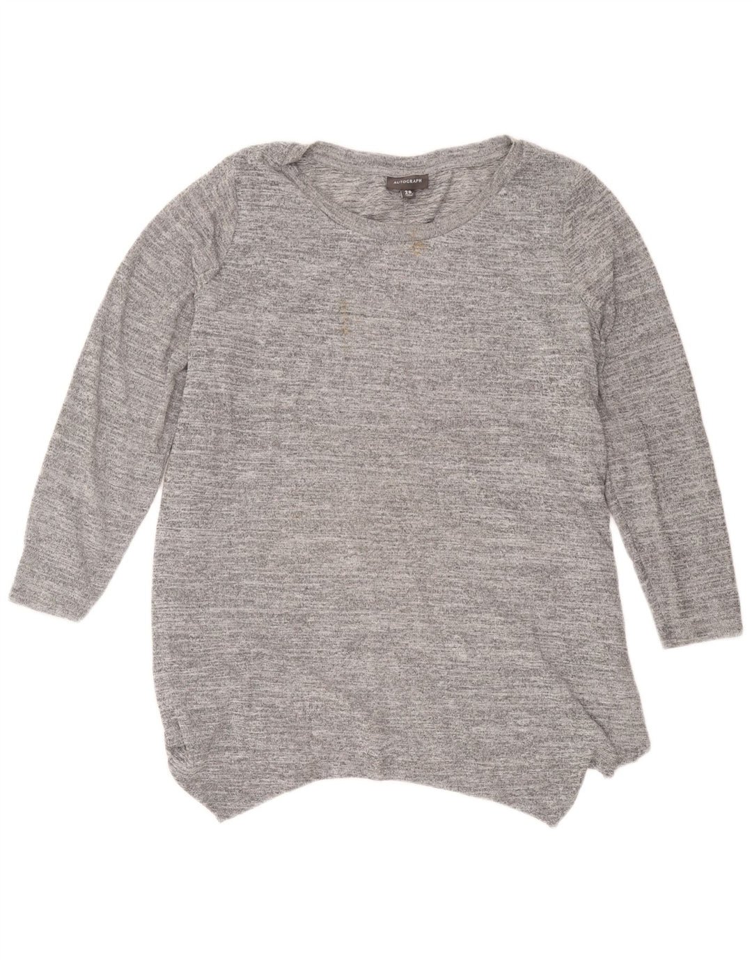 Top cu tunică cu autograf Marks & Spencer pentru femei UK 20 2XL Poliester cu pături gri