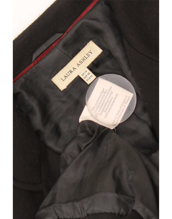 Jachetă blazer pentru femei Laura Ashley, cu 4 nasturi, UK 14, mare, negru, acrilic