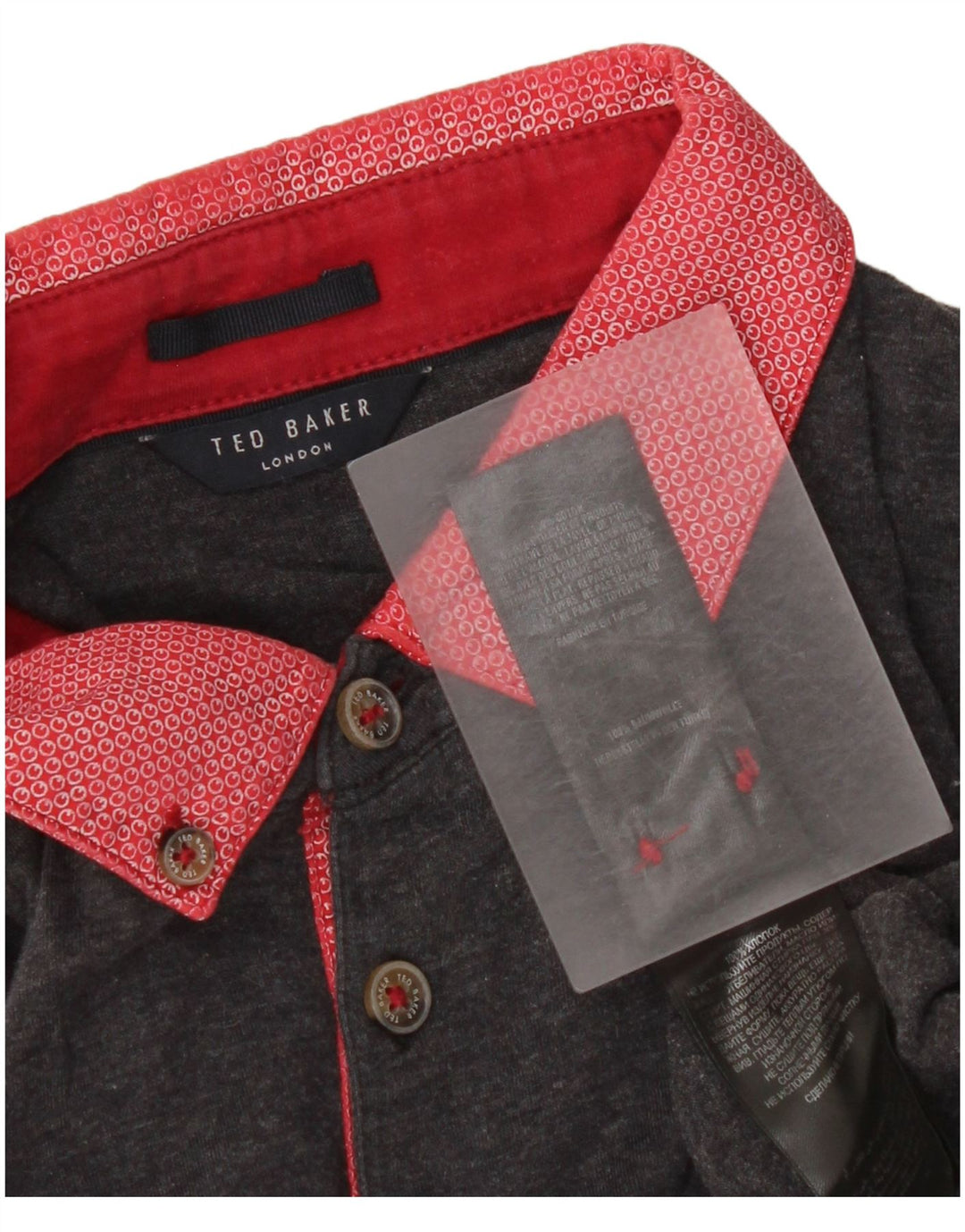 Tricou polo pentru bărbați Ted Baker, bumbac color bloc XS gri