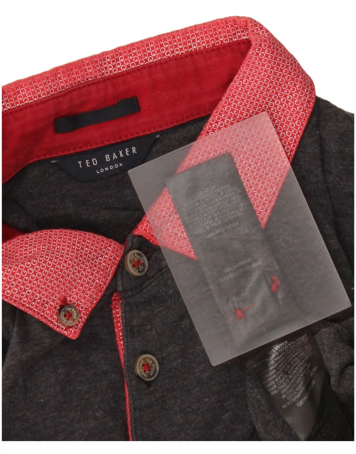 Tricou polo pentru bărbați Ted Baker, bumbac color bloc XS gri