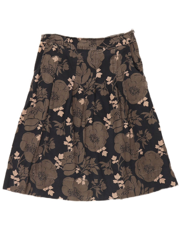 Fustă A-Line Boden pentru femei UK 12 Medium W29 Bleumarin Floral
