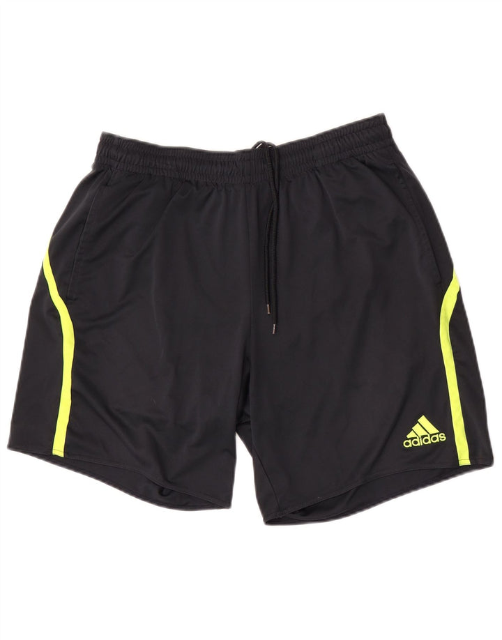 Pantaloni scurți sport pentru bărbați Adidas Climacool, mari, negru, poliester color bloc
