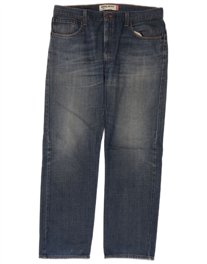 Blugi drepti pentru bărbați Levi's 505, cu ajustare normală, W38 L32, bumbac albastru