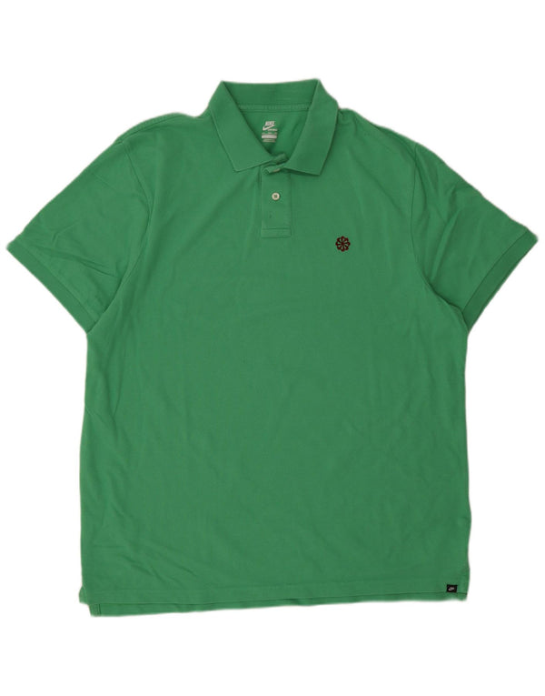Tricou polo Nike pentru bărbați 2XL, bumbac verde