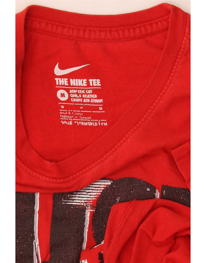 Tricou grafic Nike pentru bărbați, cu croială atletică, top mediu roșu