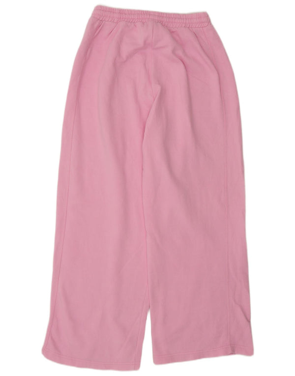 Pantaloni de trening Zara pentru femei cu picioare largi UK 14 bumbac roz mediu