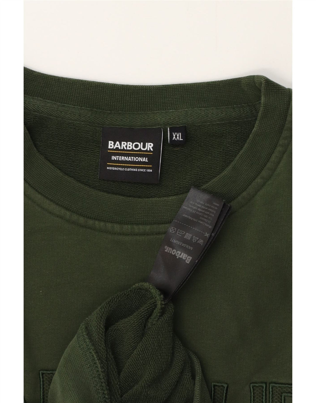 BARBOUR Pulover grafic pentru bărbați, bumbac verde 2XL
