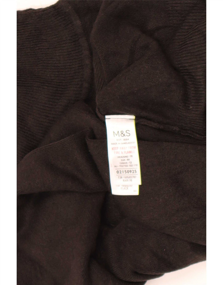 Pulover pentru femei Marks & Spencer cu gât rulat, mare, negru, acrilic