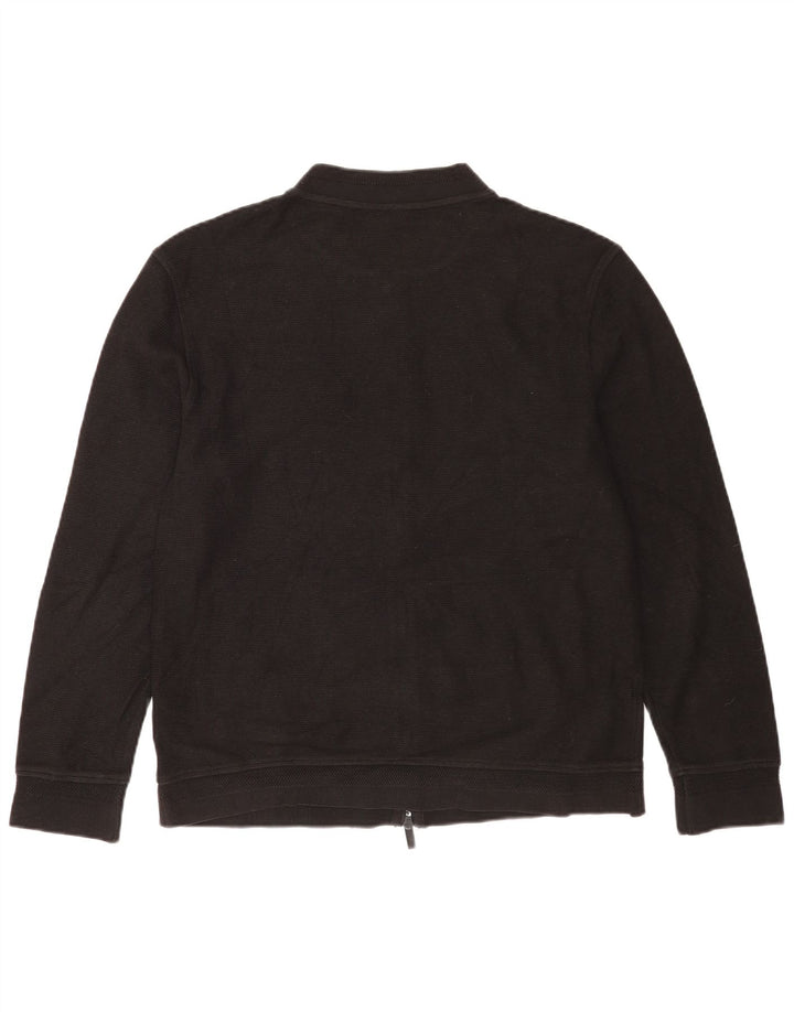 Pulover cardigan Massimo Dutti pentru bărbați, bumbac negru mare