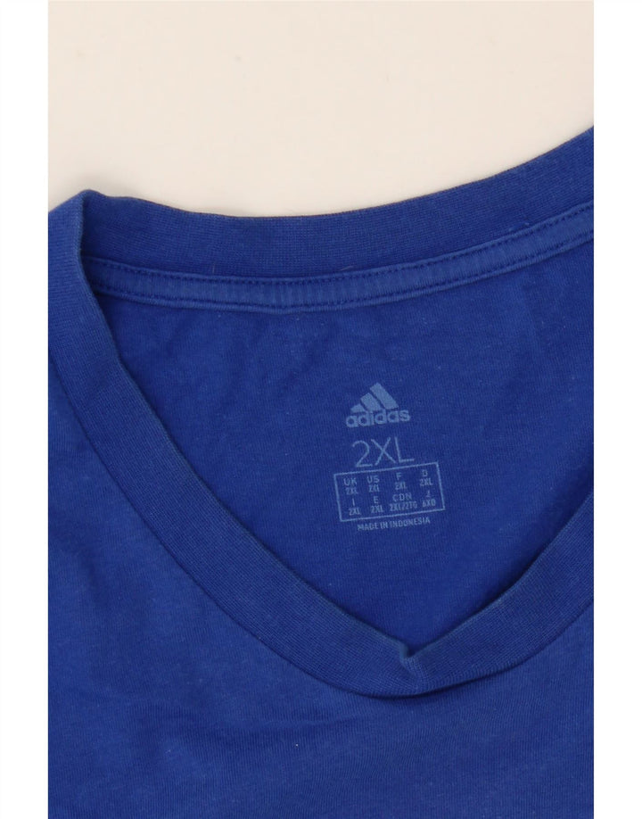 Tricou grafic pentru bărbați Adidas Top 2XL Albastru