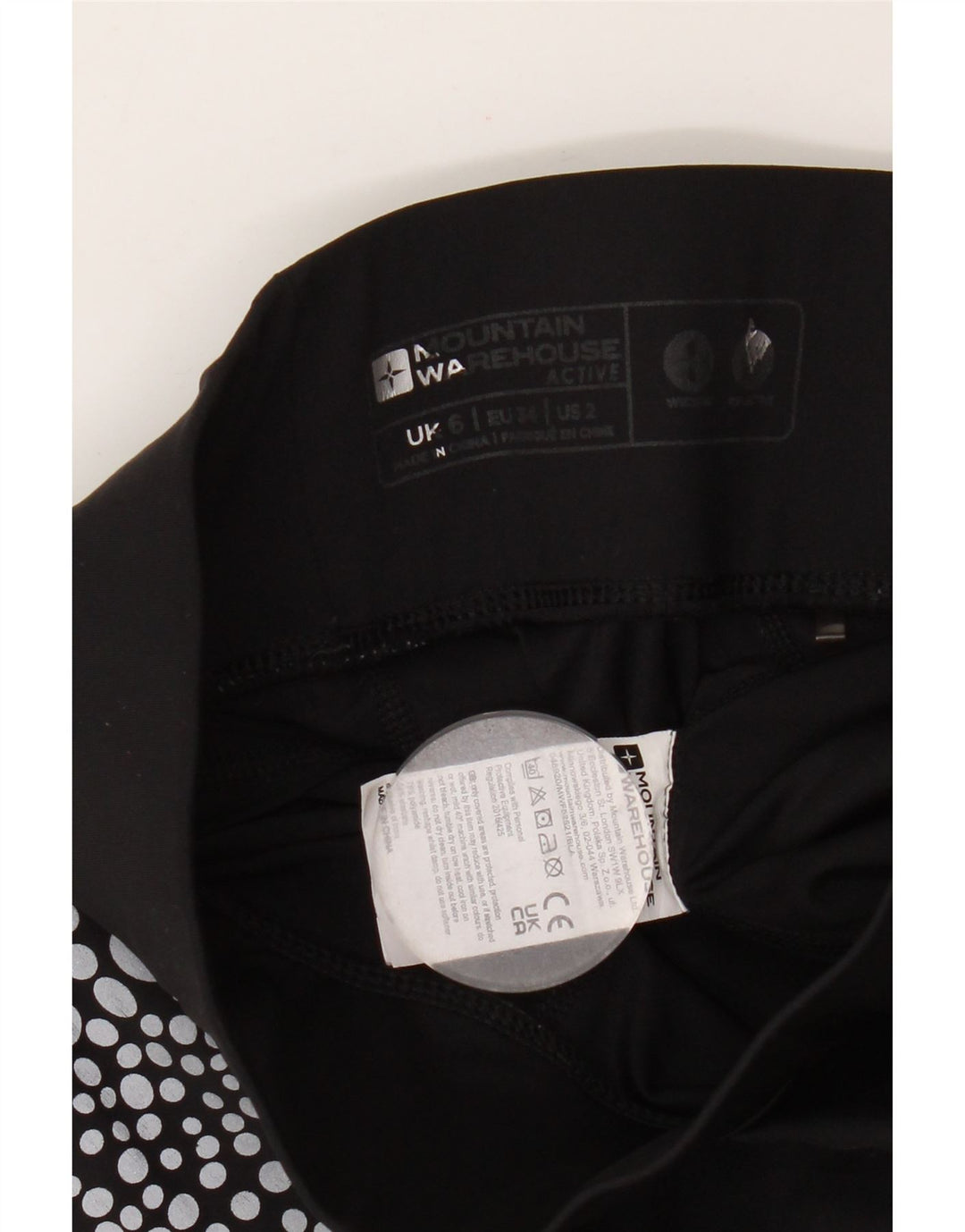 Leggings pentru femei Mountain Warehouse UK 6 XS Poliamidă cu pete negre
