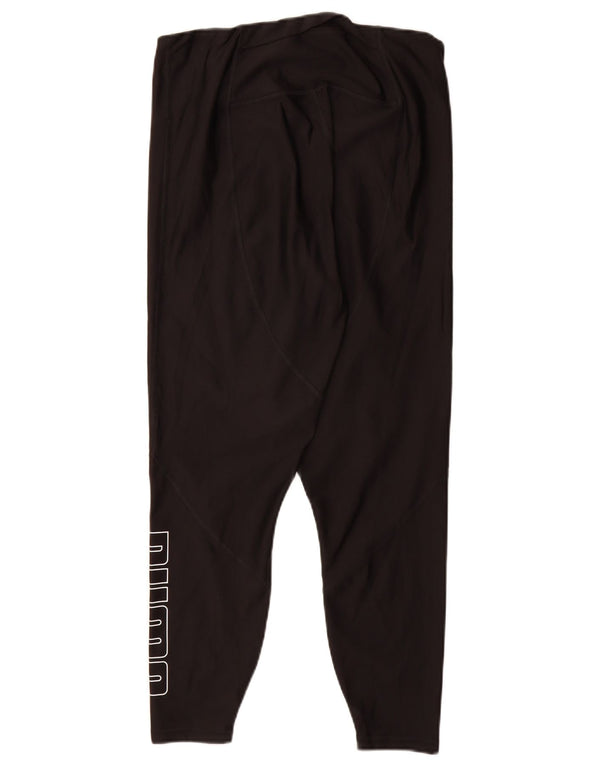 PUMA Womens Graphic Leggings UK 14 Large  Black