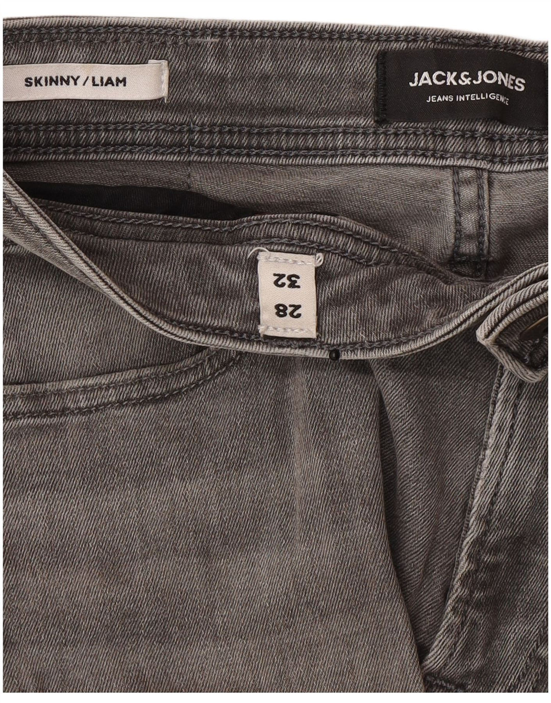 Blugi pentru bărbați Jack & Jones Liam Skinny W28 L32 gri