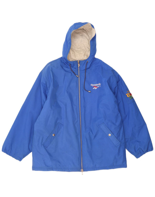 Jachetă Windbreaker cu glugă pentru bărbați Reebok, UK 42 XL, albastră, poliamidă