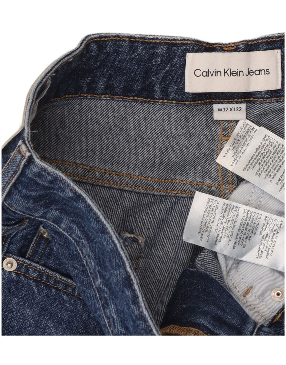 Blugi conici pentru bărbați Calvin Klein W32 L32 Bumbac albastru