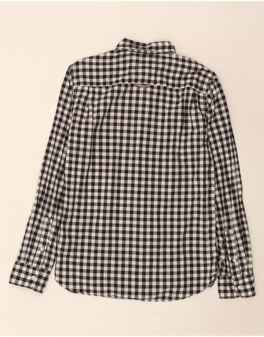 Cămașă pentru bărbați TOMMY HILFIGER, bumbac vichy negru mic